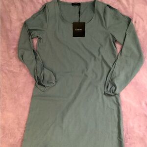 JustFashionNow Blue dress with Cut Out Long Sleeves